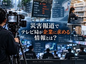 【元キー局ディレクターが解説】災害報道でテレビ局が企業に求める情報とは？