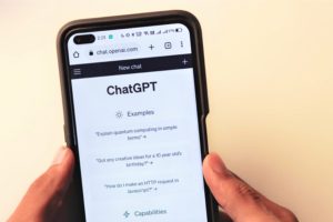 チャットGPT画面のスマートフォン